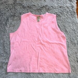 L.L. Bean Sleeveless Tank Top Womens Pink XL